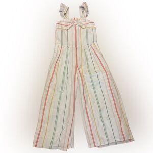 Janie and Jack White Jumpsuit with Colored Embroidery